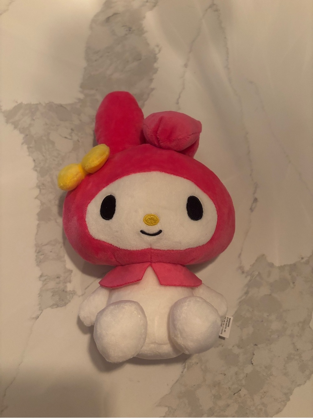 Sanrio My Melody Pink and White Plush with Yellow Bow